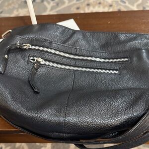 Black Leather Crossbody Bag